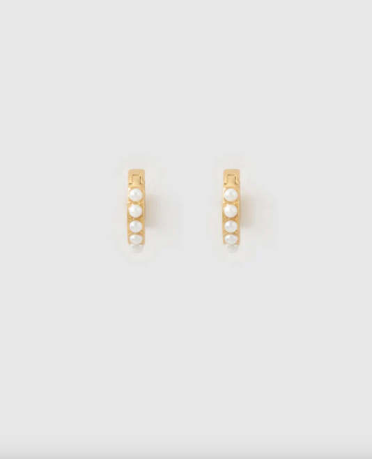 Arms of Eve- Presley Pearl Huggie Earrings