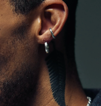 Lox & Chain - Pave Earring Single