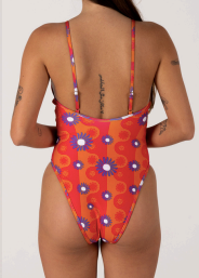 Inner Relm - Poolside One Piece - Red Wave