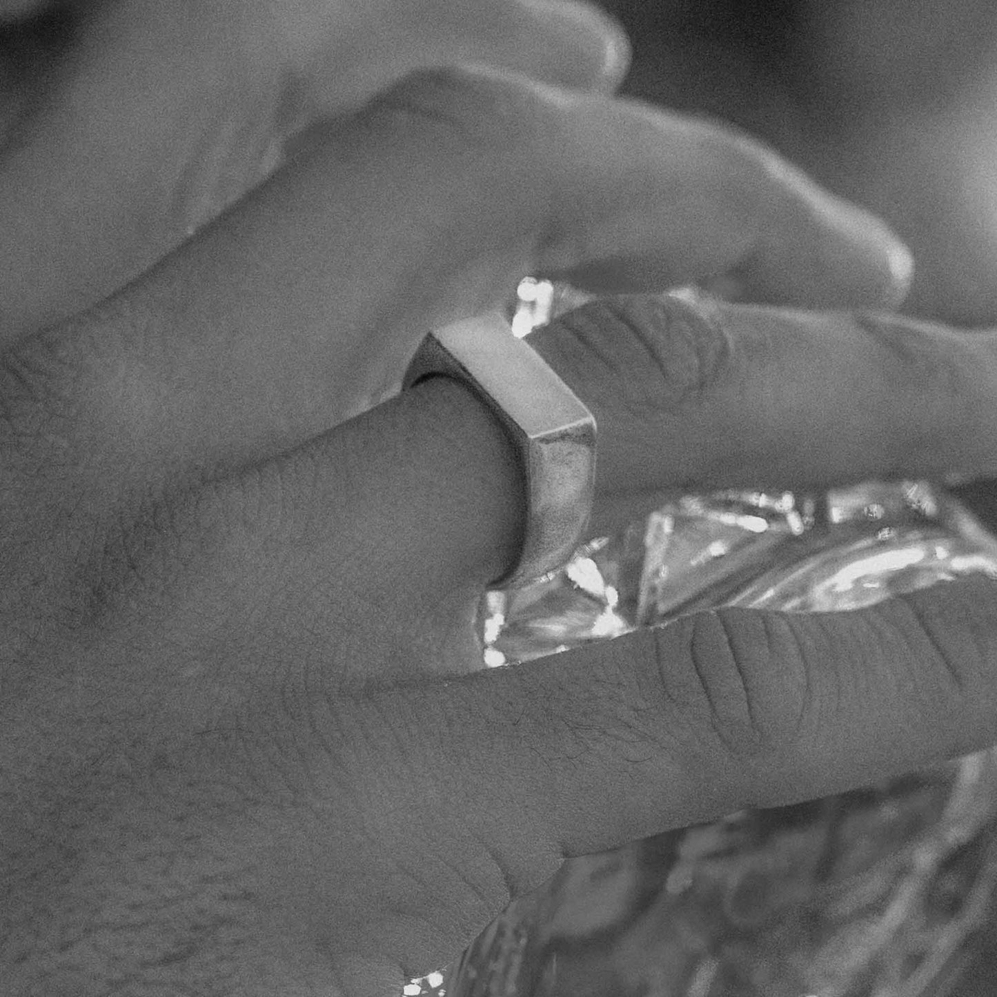 Sue The Boy - Wide Rectangle Signet Ring