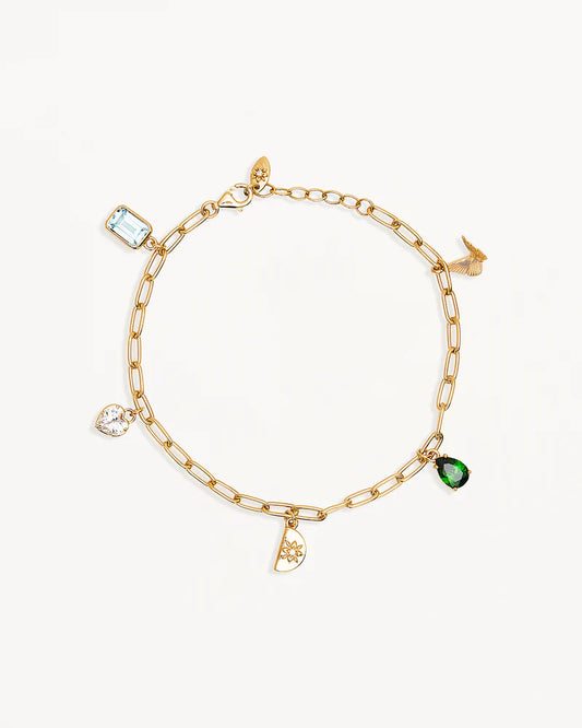 By Charlotte - Wanderlust Charm Bracelet - Gold