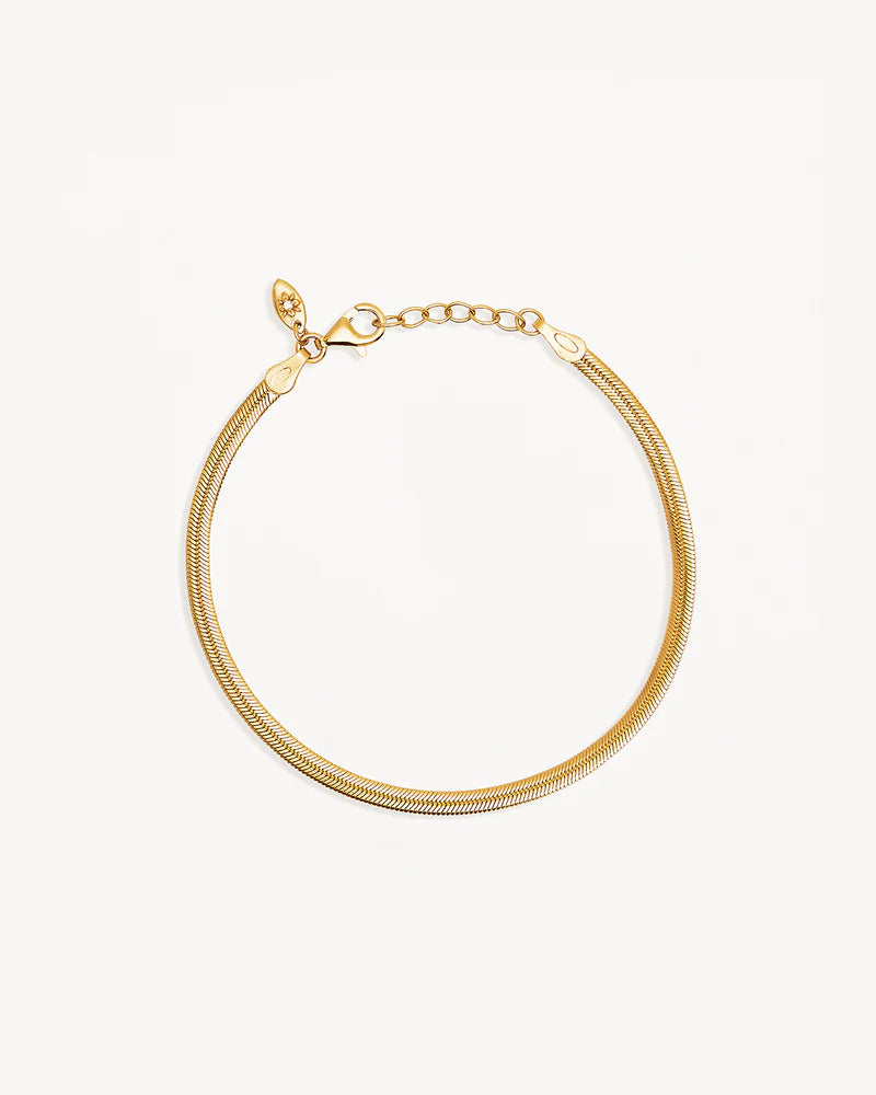By Charlotte - Herringbone Chain Bracelet - Gold