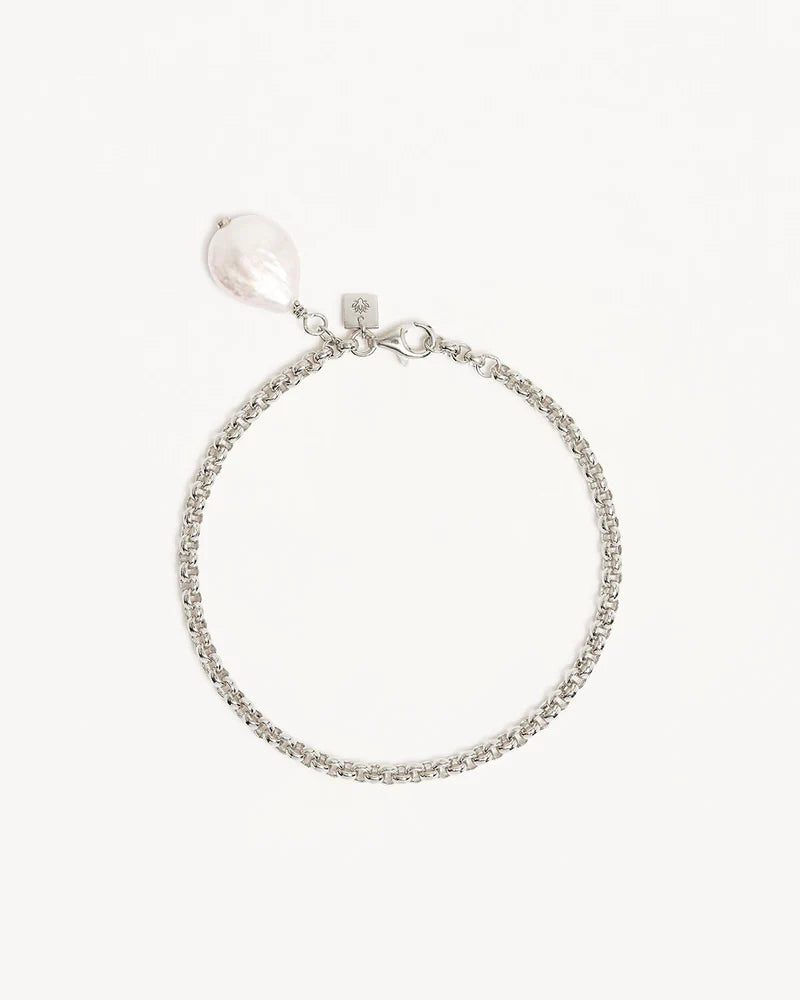 By Charlotte - Embrace Stillness Pearl Bracelet - Silver