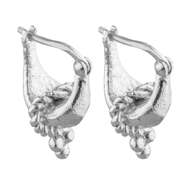 Cleopatra's Bling - Tantour Hoop Earrings - Sterling Silver
