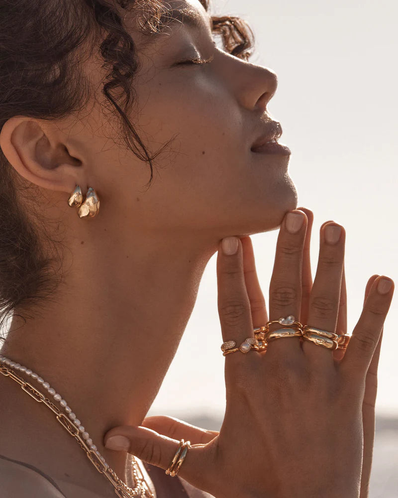 By Charlotte - Wild Heart Large Earrings - Gold