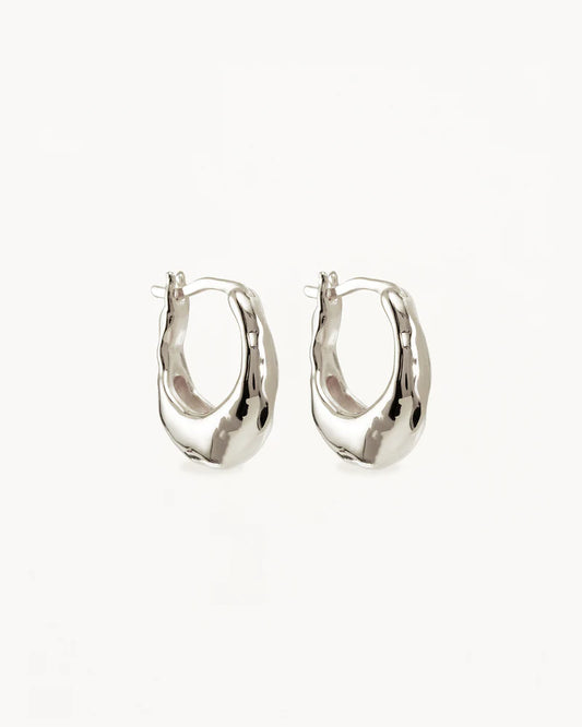 By Charlotte - Radiant Energy Small Hoops - Silver