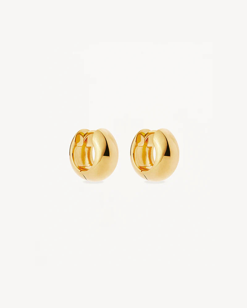 By Charlotte - Bold Huggie Hoops -Gold