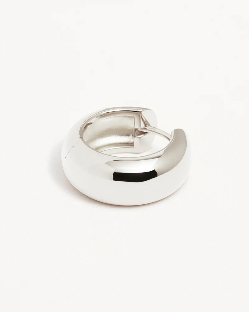By Charlotte - Bold Small Hoops- Silver