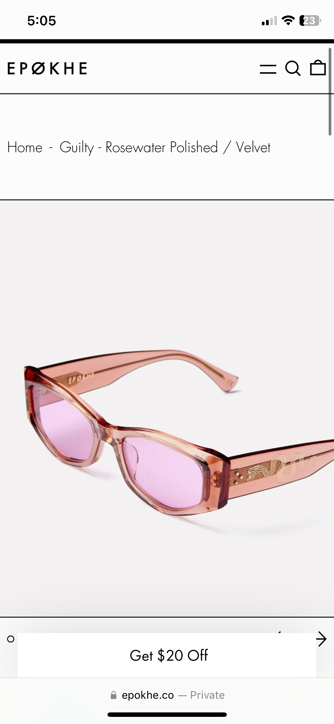 Epokhe - Guilty - Rosewater Polished / Velvet