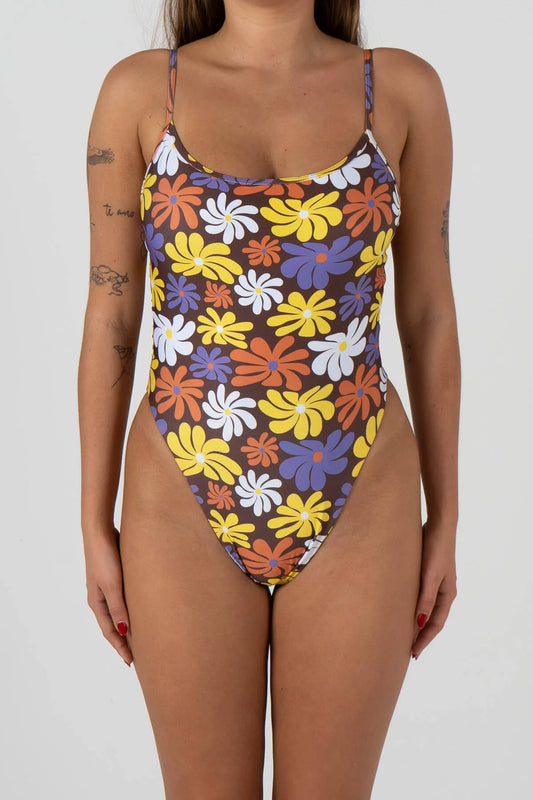 Inner Relm - HellaCute One Piece - Choc Flower