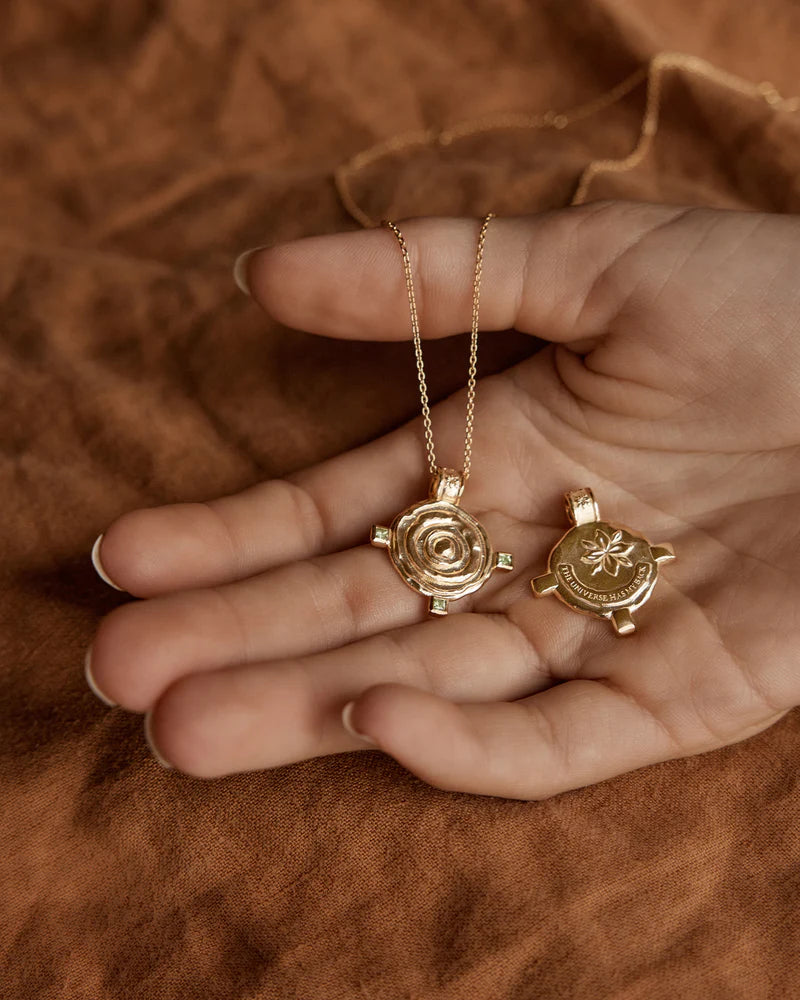 By Charlotte - Shield Necklace - Gold