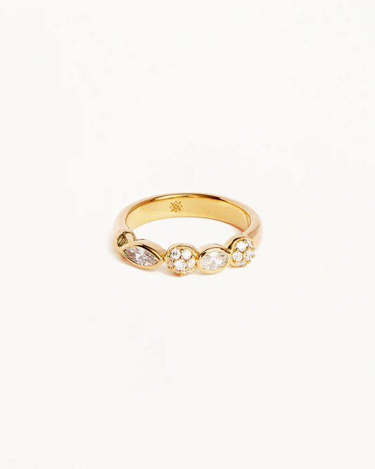 By Charlotte - Protection of Eye Crystal Ring - Gold