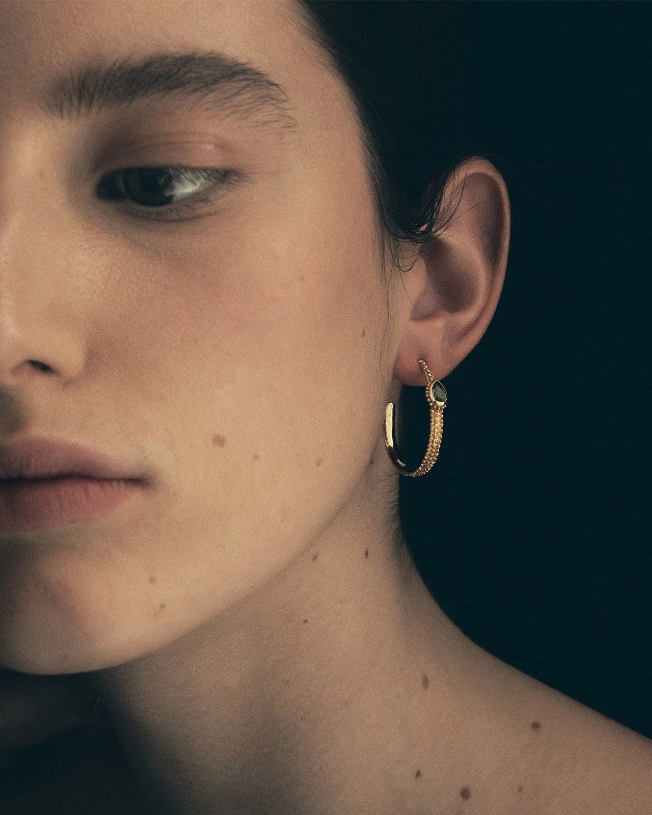 Temple Of The Sun - Gigi Hoop Earrings - Gold