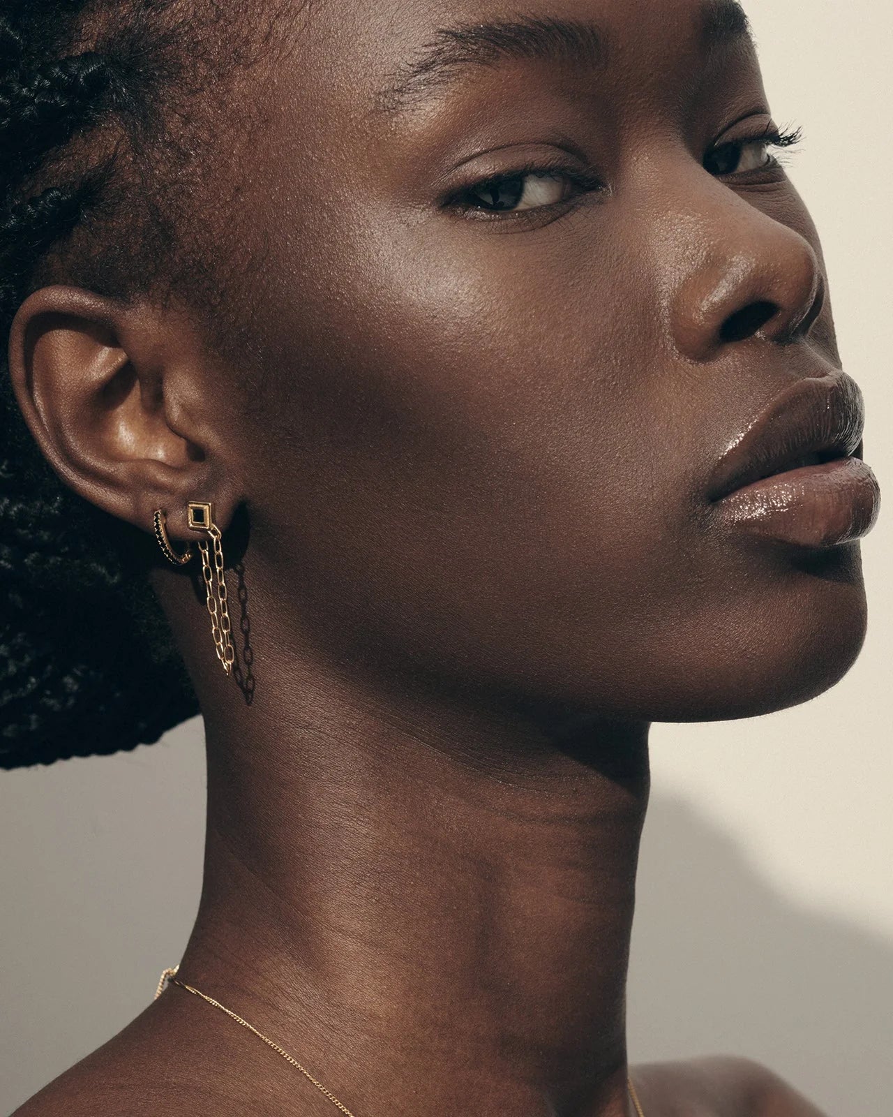 Temple Of The Sun - Lyre Earrings - Spinel / Gold