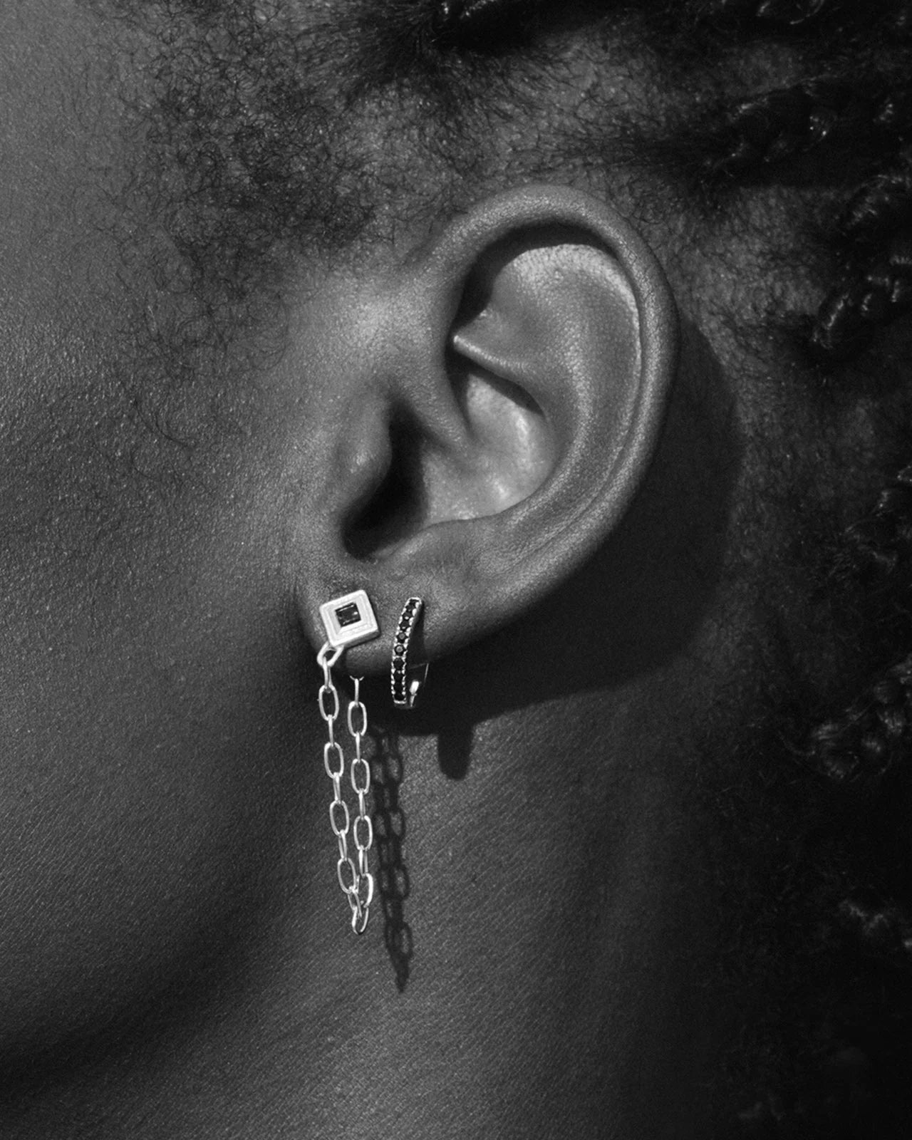 Temple Of The Sun - Lyre Earrings - Spinel / Silver