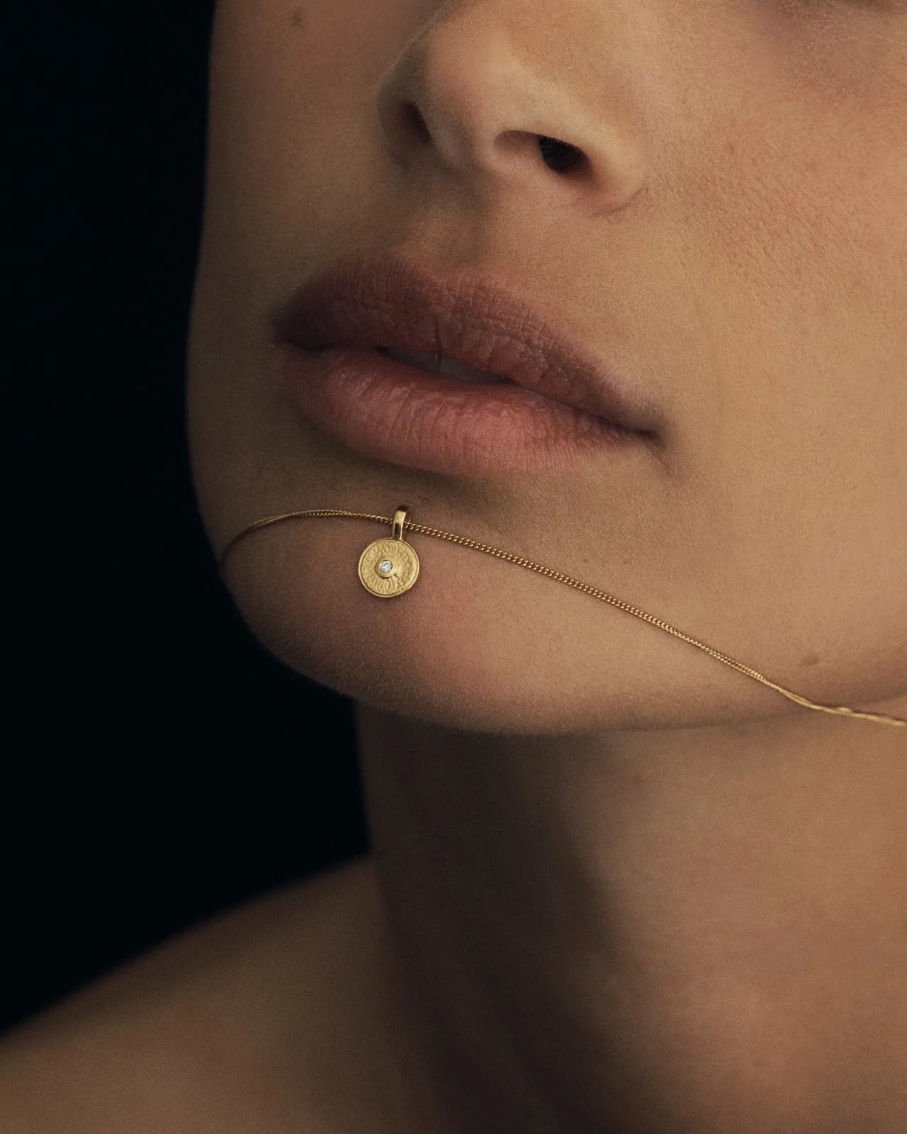 Temple Of The Sun - Mina Diamond Necklace - Gold