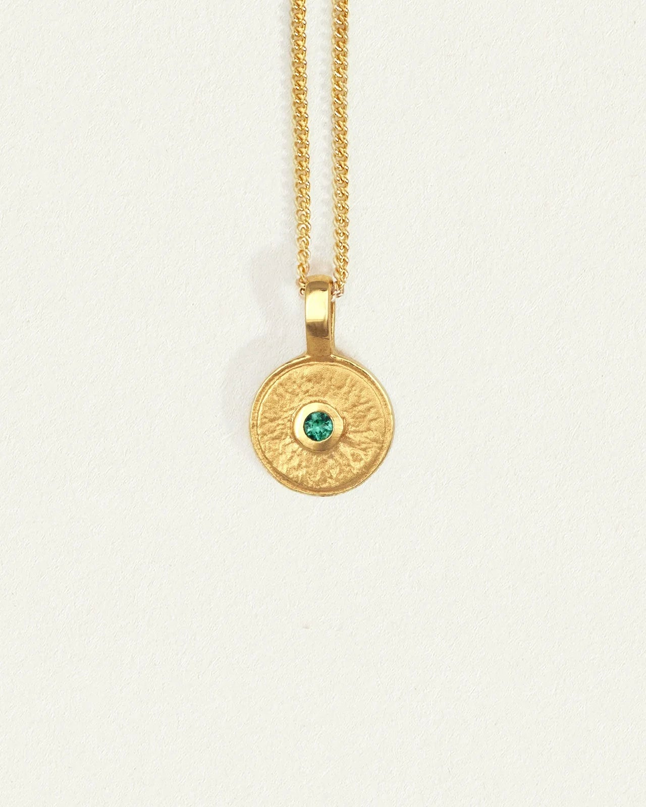 Temple Of The Sun - Mina Emerald Necklace - Gold