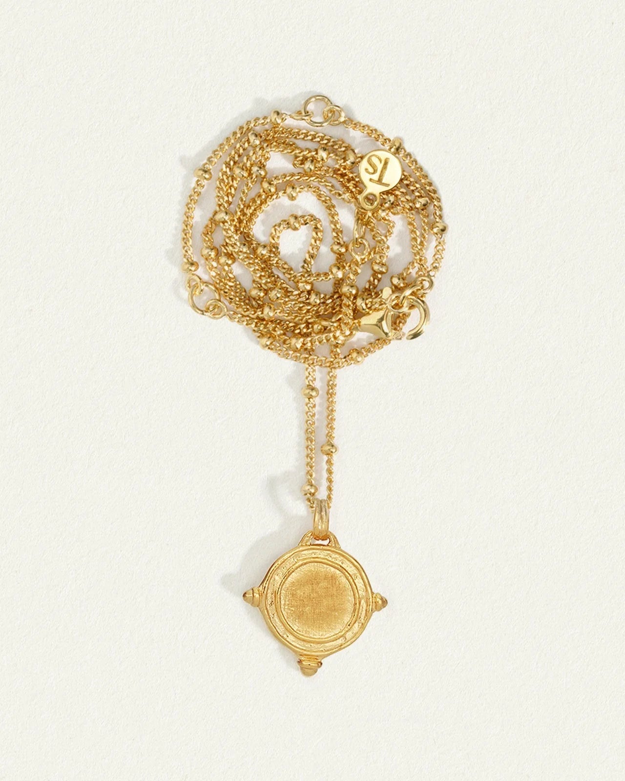Temple Of The Sun - Petra Coin Necklace - Gold