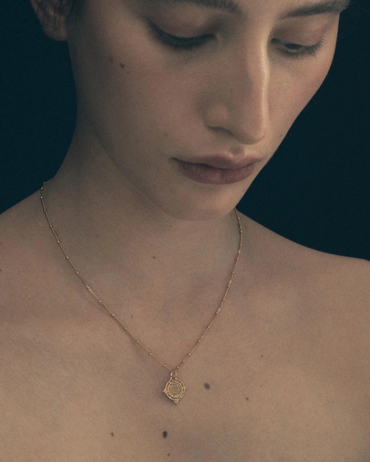 Temple Of The Sun - Petra Coin Necklace - Gold