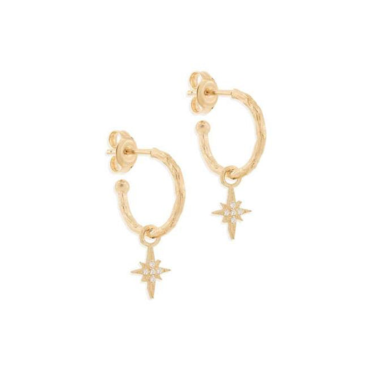 By Charlotte - Starlight Hoop Earrings - Gold