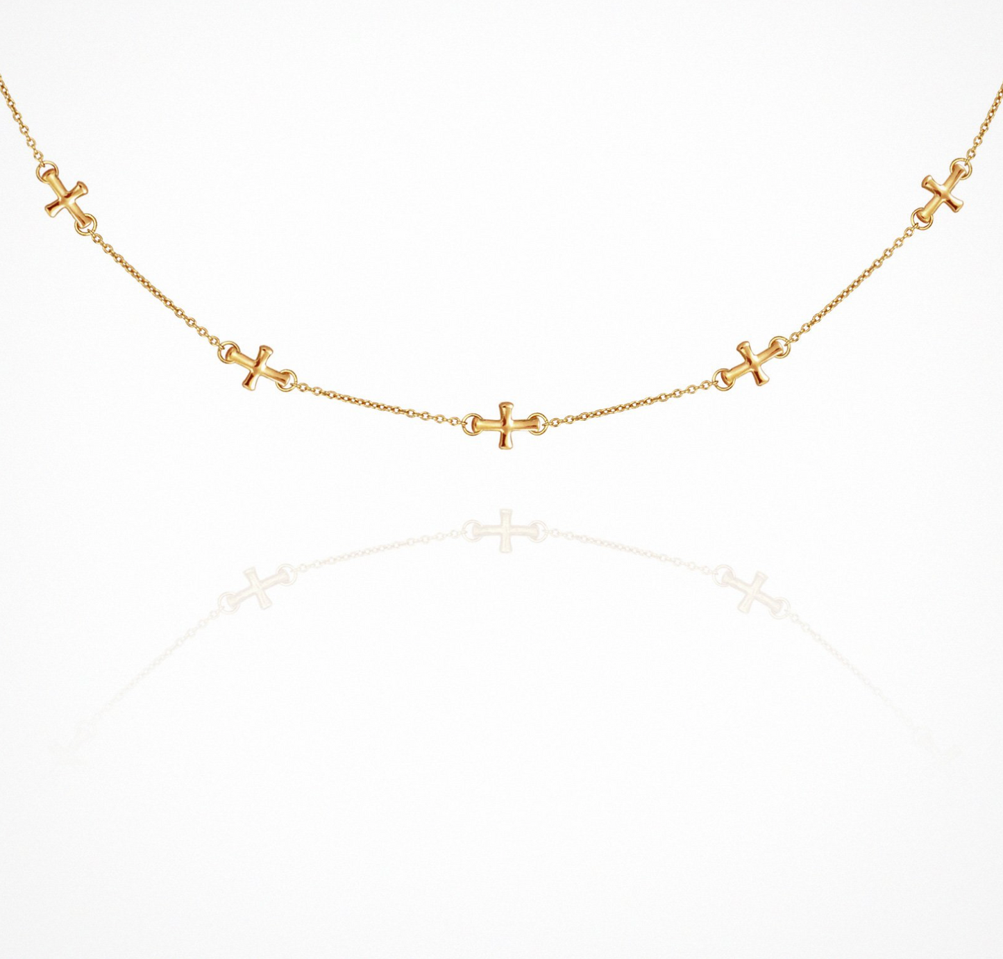 Temple Of The Sun - Cross Necklace - Gold