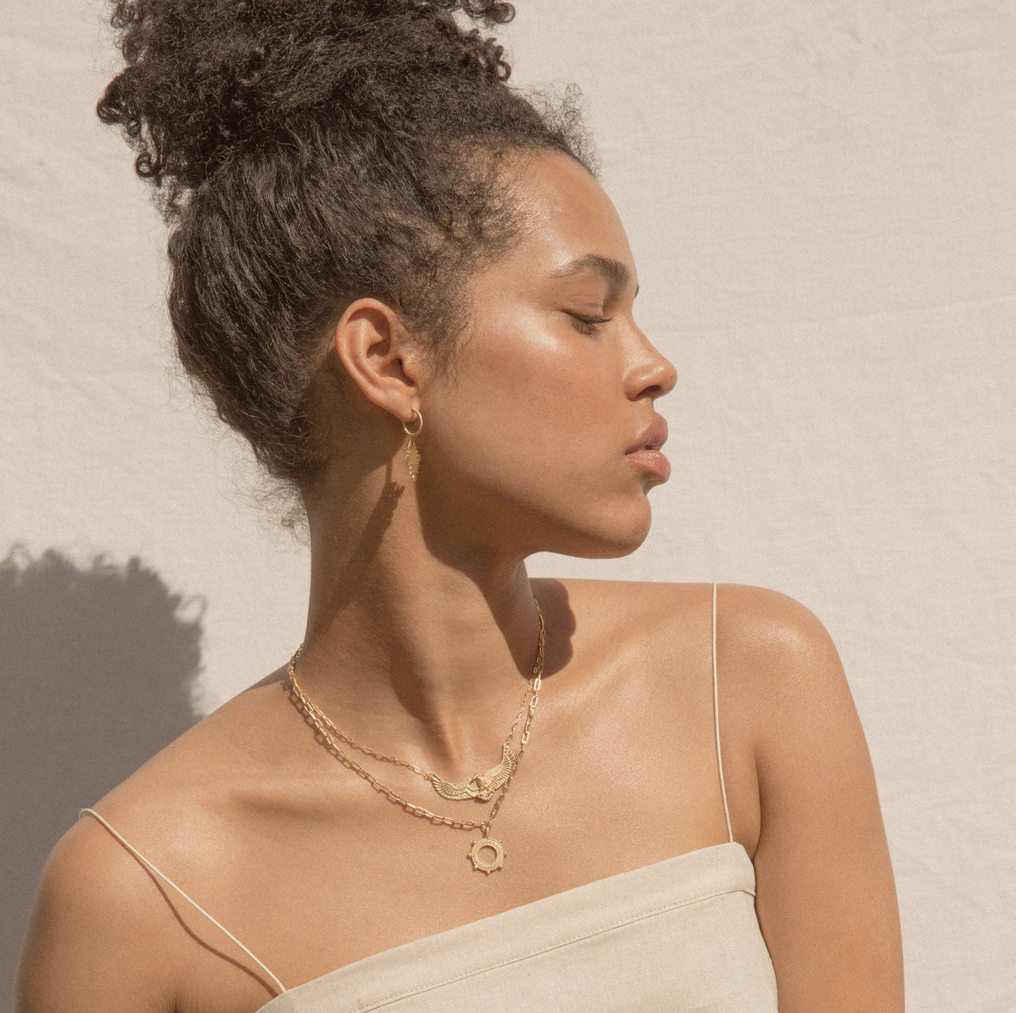 Temple Of The Sun - Eagle - Necklace Gold