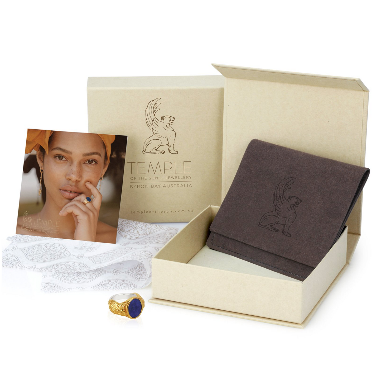 Temple Of The Sun - Serpent Ring - Gold