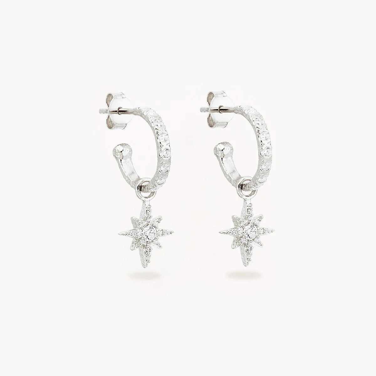 By Charlotte - Dancing In Starlight Hoops - Silver