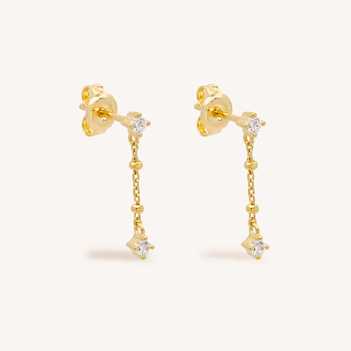 By Charlotte - I Am Light and Love Chain Earrings - Gold