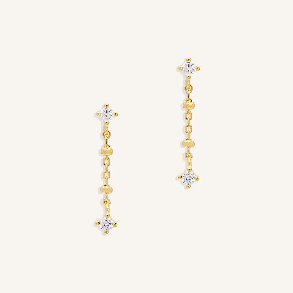 By Charlotte - I Am Light and Love Chain Earrings - Gold