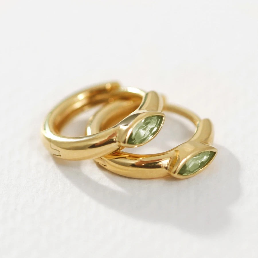 Temple Of The Sun - Chrysalis Earrings - Peridot / Gold