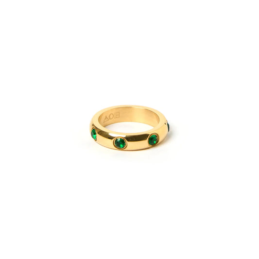 Arms Of Eve - Behati Ring - Gold / Emerald