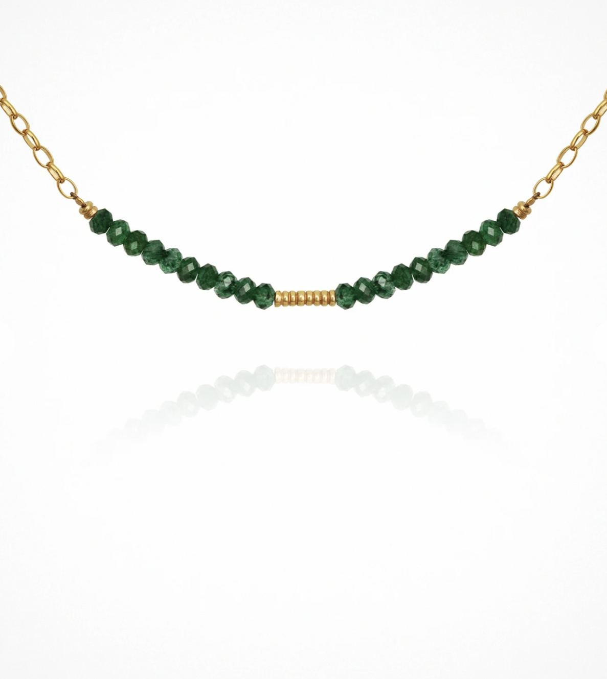 Rhodes - Necklace Aventurine Gold