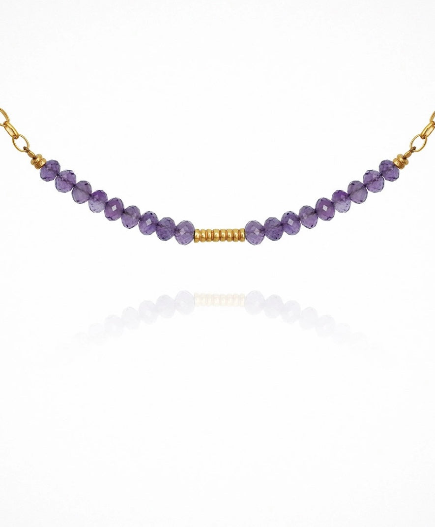 Rhodes - Necklace Amethyst Gold