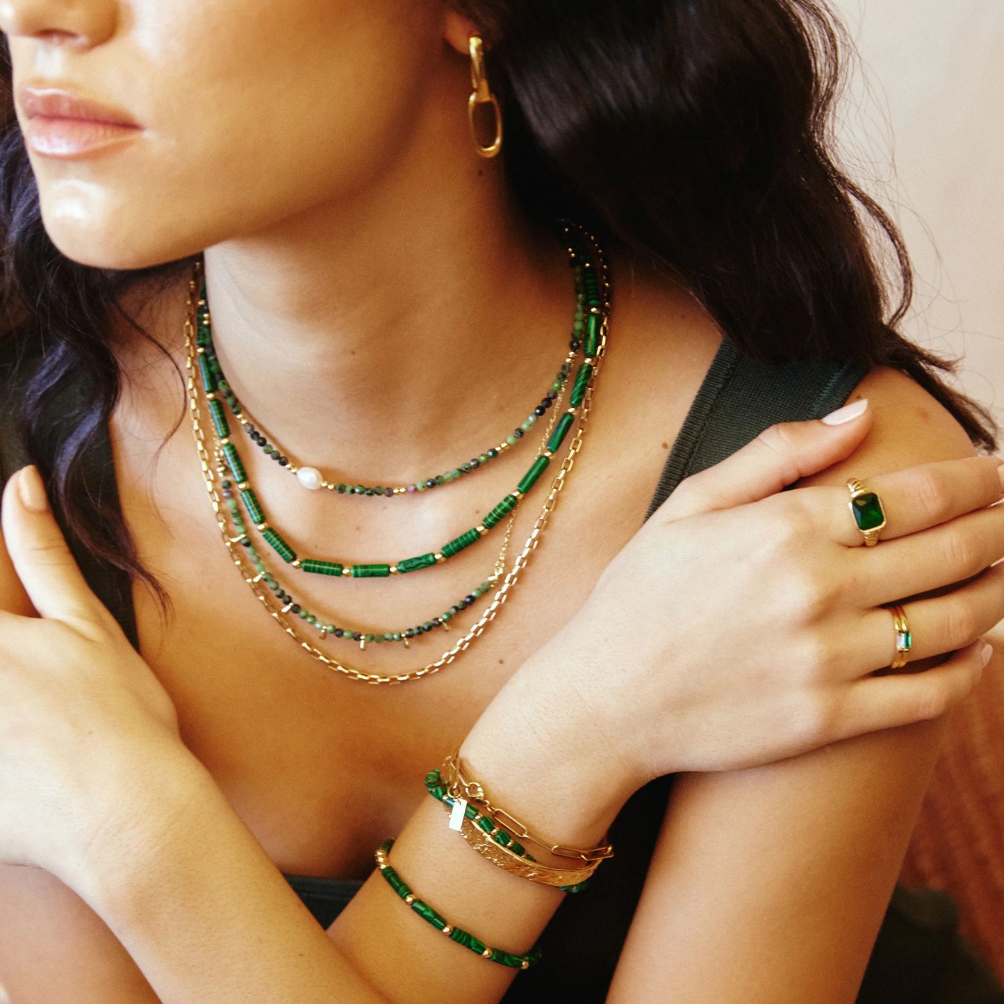 Arms of Eve - Mila Gemstone Necklace - Clinozoisite