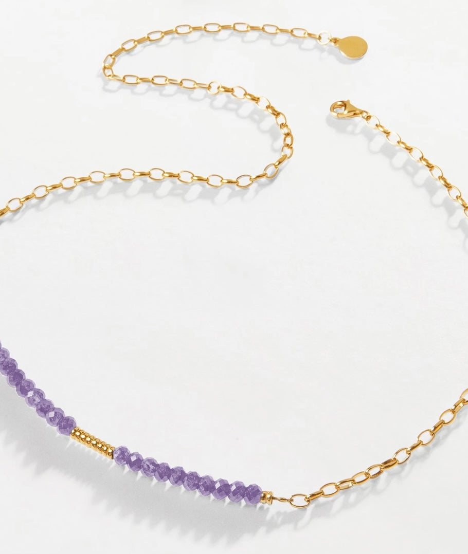 Rhodes - Necklace Amethyst Gold