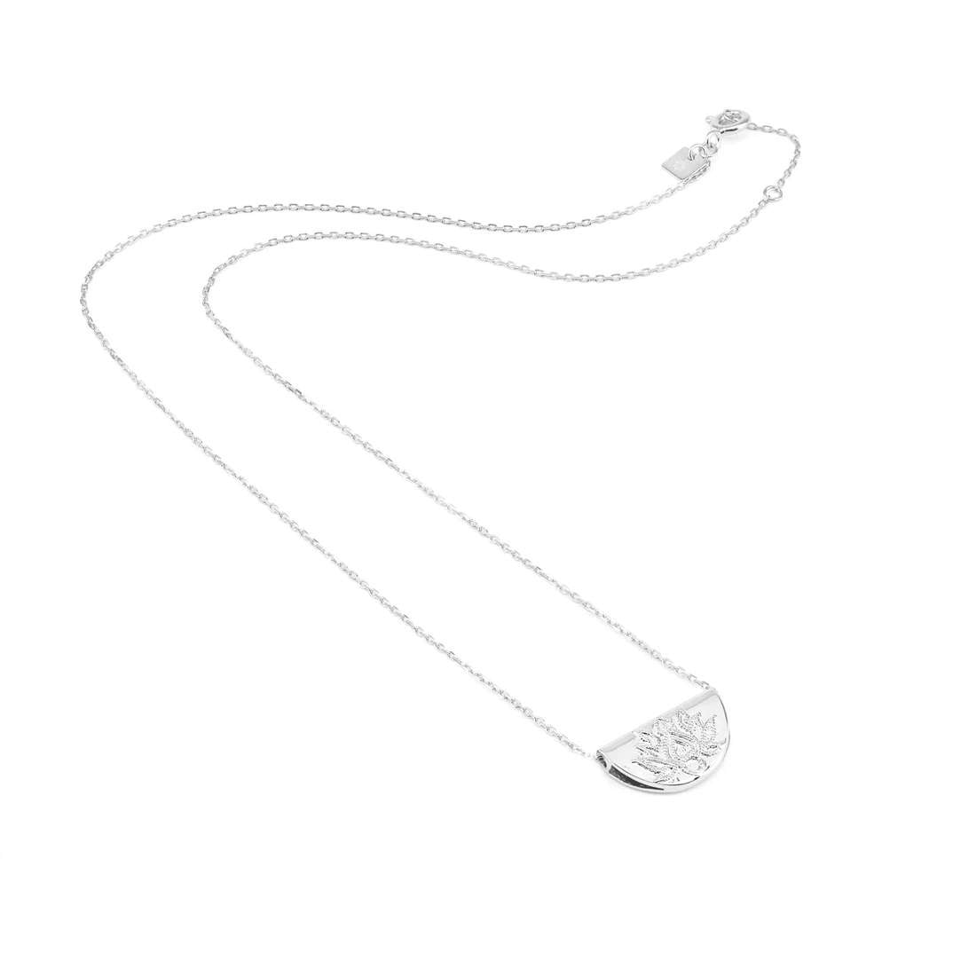 By Charlotte - Lotus Short Necklace - Silver