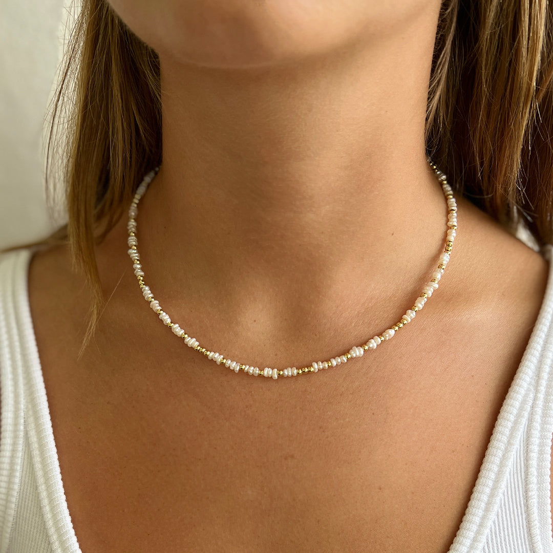 Arms Of Eve - Lucia Necklace - Pearl and Gold