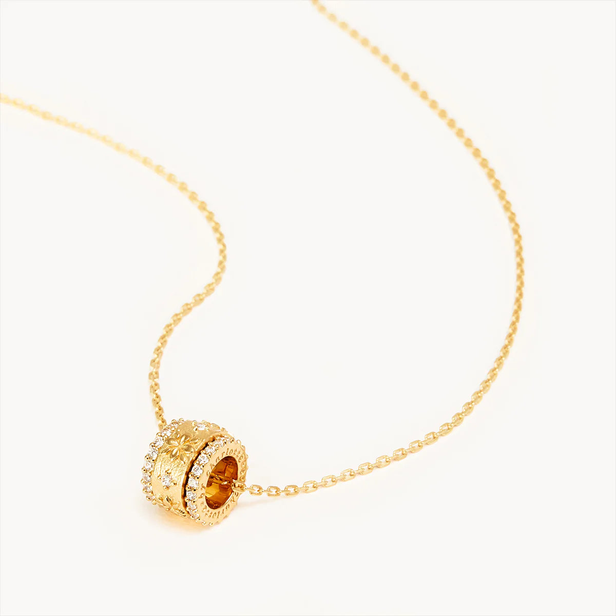By Charlotte - I Am Enough Spinning Meditation Necklace - Gold