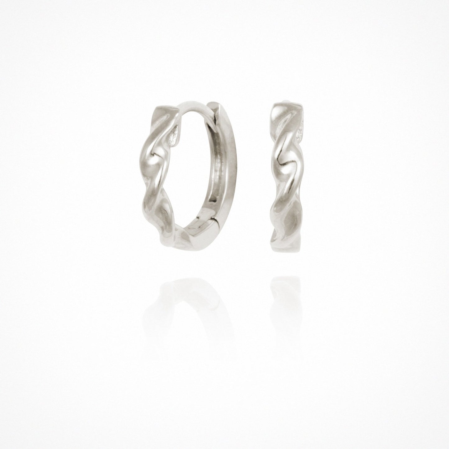 Temple Of The Sun- Helix Huggie - Silver
