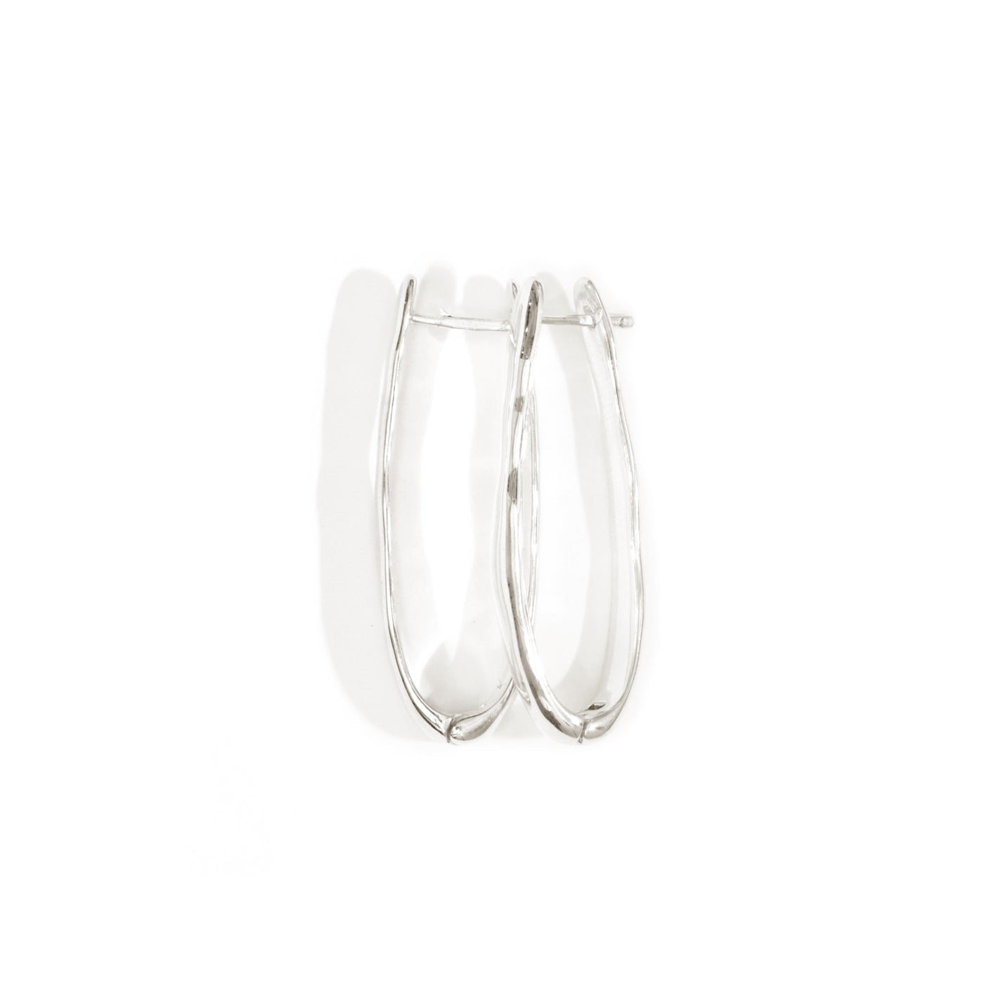 Temple Of The Sun- Kaolin Earrings - Silver