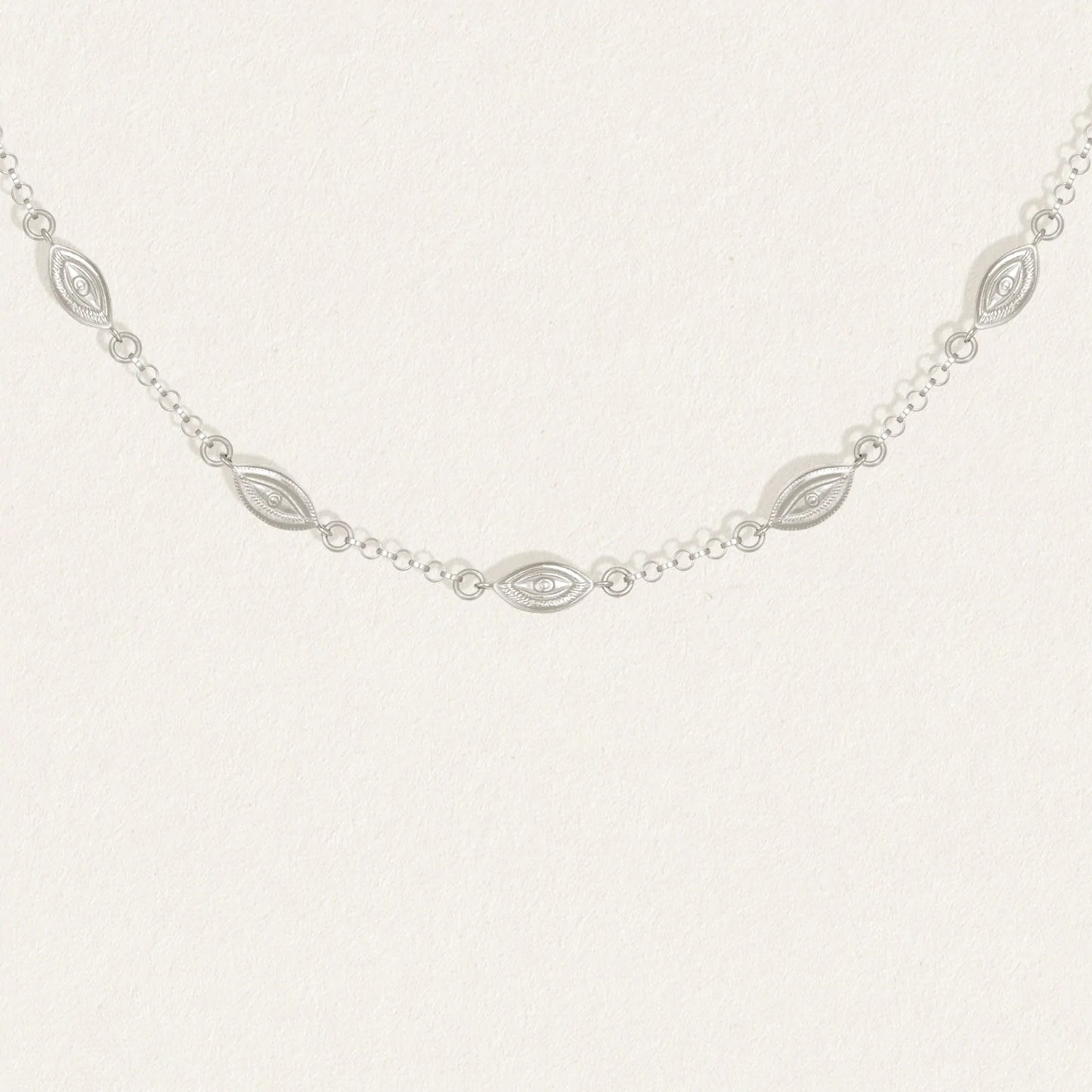 Temple Of The Sun - Mati Station Necklace - Silver