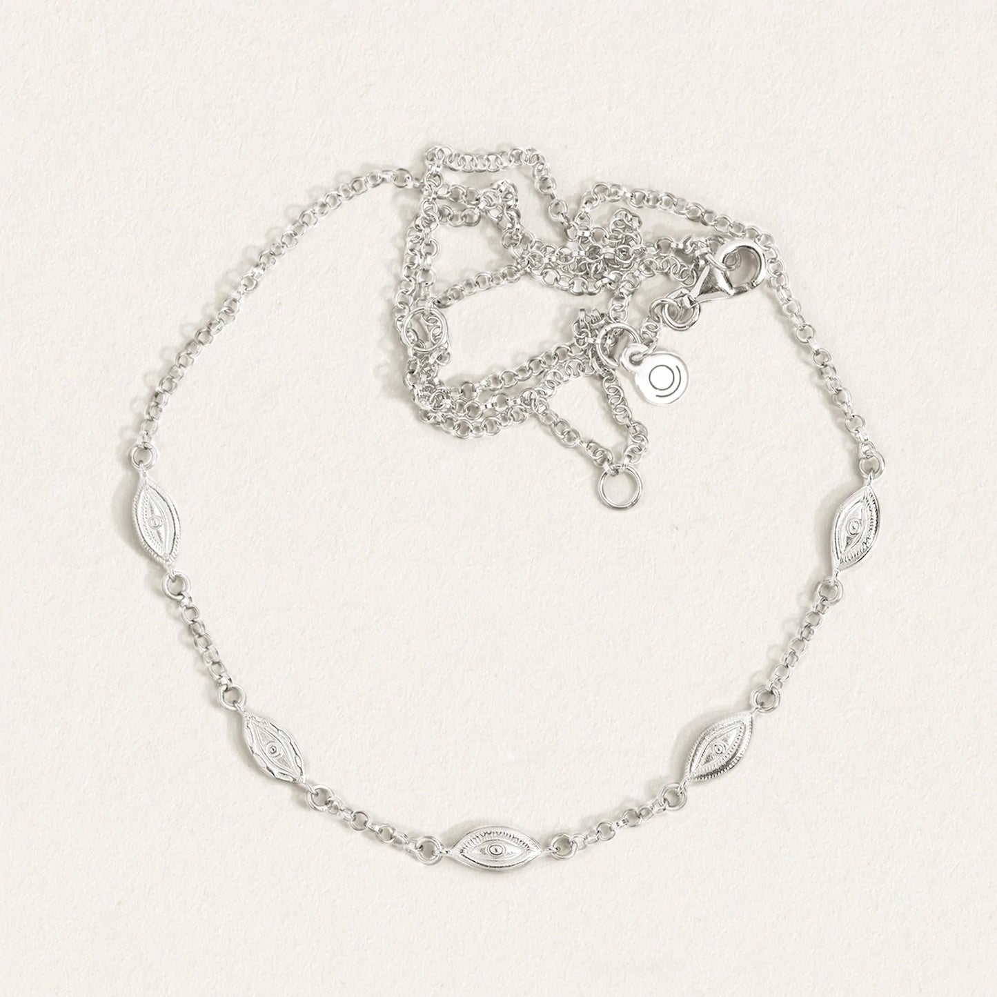 Temple Of The Sun - Mati Station Necklace - Silver