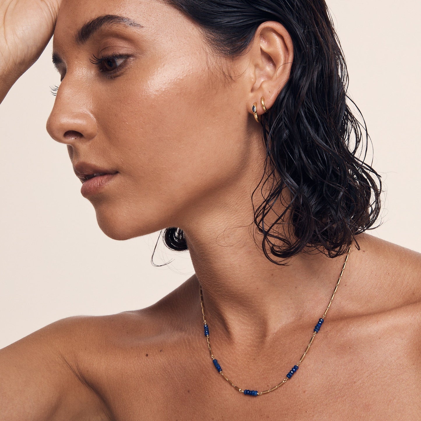 Riviera Necklace - Lapis / Gold