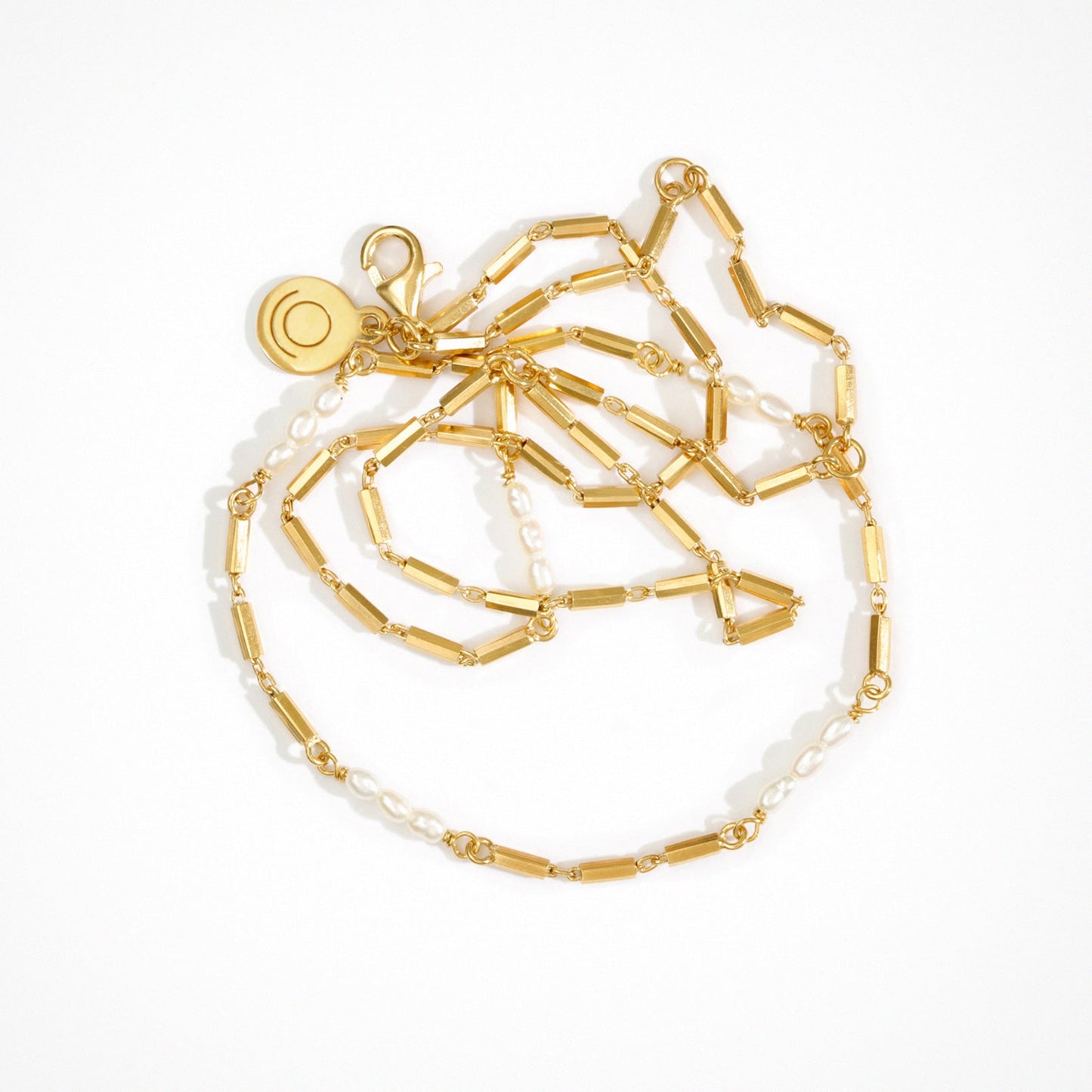 Temple Of The Sun - Riviera Necklace - Pearl / Gold