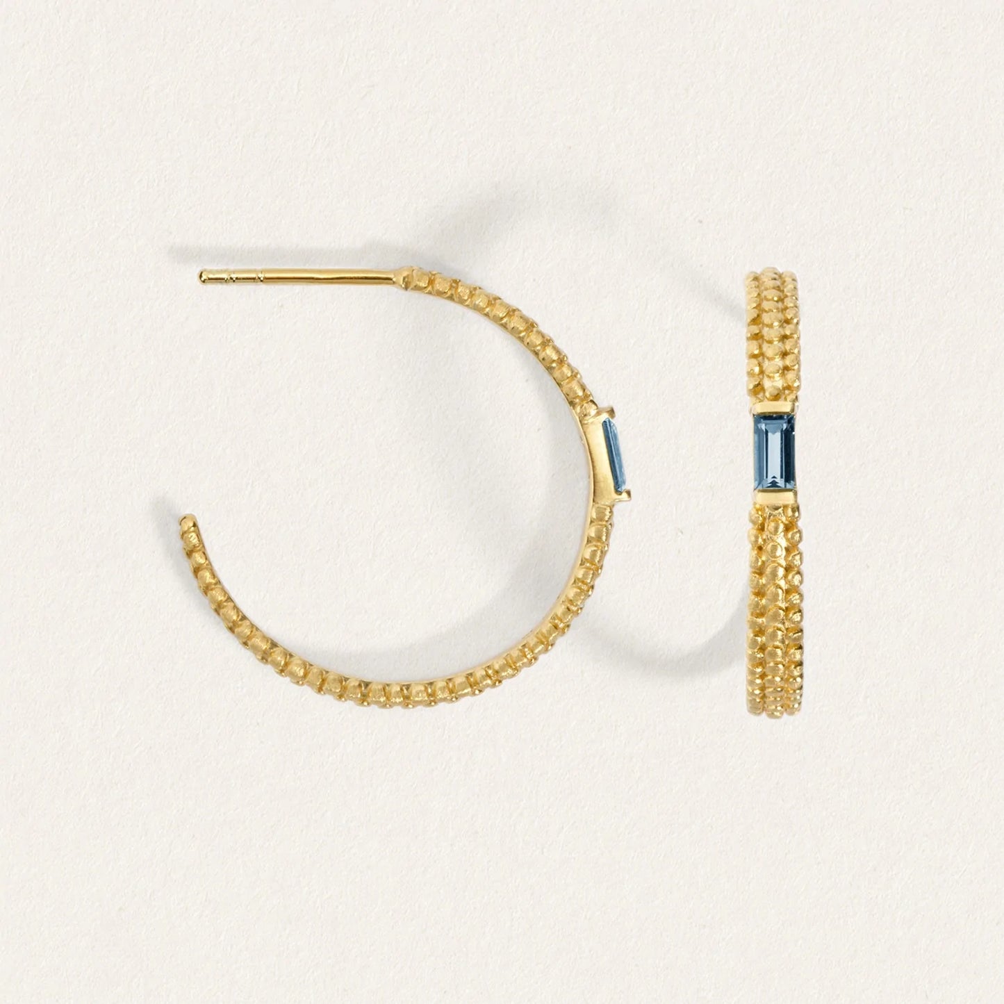 Temple Of The Sun - Vashti Topaz Hoops - Gold
