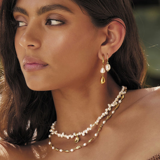 Arms Of Eve - Mimi Pearl Necklace - Gold