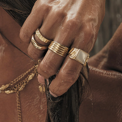 Arms Of Eve - Fez Pearl Ring - Gold