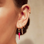 Arms Of Eve - Cornicello Gold Charm Earrings (Pair)