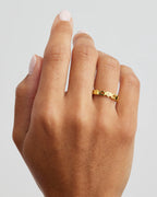 By Charlotte - Connected Hearts Ring - Gold